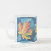 Autumn Leaves Frosted Glass Mug フロストグラスマグカップ (左)
