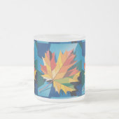 Autumn Leaves Frosted Glass Mug フロストグラスマグカップ (中央)