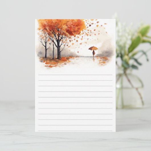 Autumn Leaves Hardcover Notebook | Fall Forest Jou 招待状 (スタンド正面)