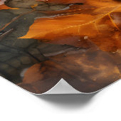 Autumn Leaves in Rain Poster ポスター (角)