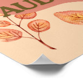 Autumn Leaves Inspirational Quote Wall Art Decor ポスター (角)