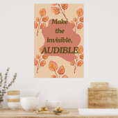 Autumn Leaves Inspirational Quote Wall Art Decor ポスター (キッチン)
