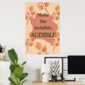 Autumn Leaves Inspirational Quote Wall Art Decor ポスター (ホームオフィス)