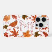 Autumn Leaves Just Focus On Yourself 引用 iPhone iPhoneケース (裏面横)