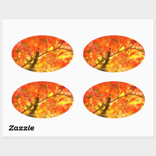 Autumn Leaves [Oval Seal] 楕円形シール (シート)