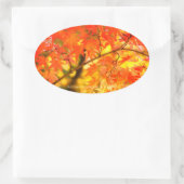 Autumn Leaves [Oval Seal] 楕円形シール (バッグ)