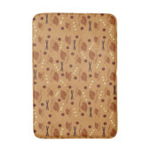 Autumn Leaves Pattern Burnt Orange バスマット (正面縦)