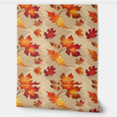 Autumn Leaves Pattern Peel and Stick Removable 壁紙 (ほどく)