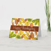 Autumn Leaves Photographic Thanksgiving カード (正面)