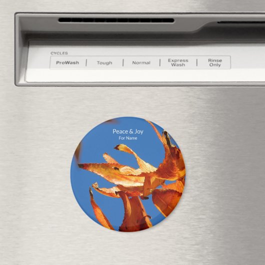 Autumn Leaves Round Magnet マグネット (インサイチュ (食洗機))