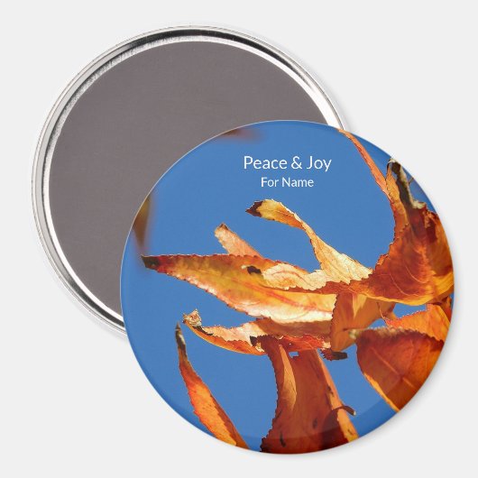 Autumn Leaves Round Magnet マグネット (正面/裏面)