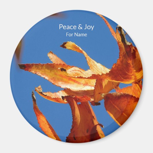 Autumn Leaves Round Magnet マグネット (正面)