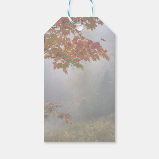 Autumn Leaves Rustic Wedding ギフトタグ (裏面)