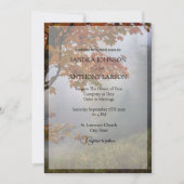 Autumn Leaves Rustic Wedding 招待状 (正面)