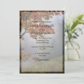 Autumn Leaves Rustic Wedding 招待状 (スタンド正面)