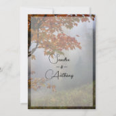 Autumn Leaves Rustic Wedding 招待状 (裏面)