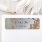 Autumn Leaves Rustic Wedding Label ラベル (インサイチュ)
