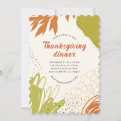 Autumn Leaves Thanksgiving Dinner Invitation 招待状 (正面)