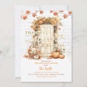 Autumn Leaves Thanksgiving Party 招待状 (正面)