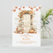 Autumn Leaves Thanksgiving Party 招待状 (スタンド正面)