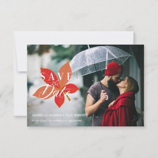 Autumn Leaves Themed Wedding Custom Photo Script (正面)