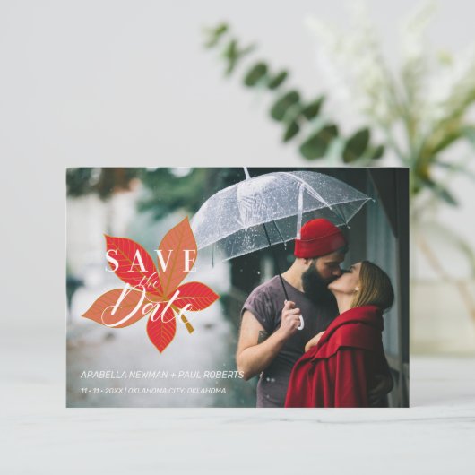 Autumn Leaves Themed Wedding Custom Photo Script (スタンド正面)