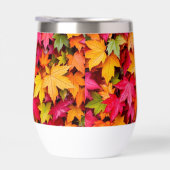 Autumn Leaves Thermal Tumbler With Fall Colors (右面)