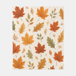 Autumn Leaves Throw Blanket フリースブランケット