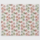 Autumn Leaves Watercolor Art ラッピングペーパー (フラット)