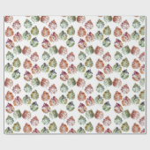 Autumn Leaves Watercolor Art ラッピングペーパー (フラット)