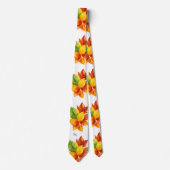 Autumn Leaves Watercolor Fall Foliage Pattern ネクタイ (正面)