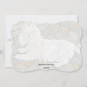 Autumn Leaves Westie on Patio シーズンカード (裏面)