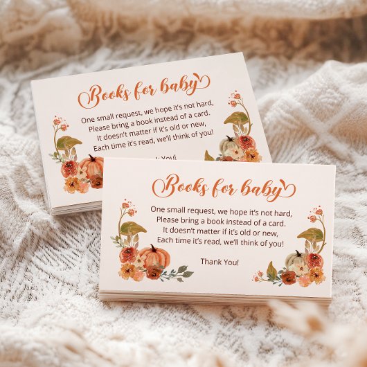 Autumn Little Pumpkin Books for Baby  エンクロージャーカード