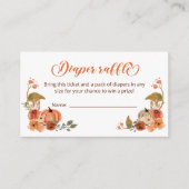 Autumn Little Pumpkin Diaper Raffle ticket エンクロージャーカード (正面)