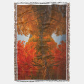 Autumn Lost Maples Throw Blanket - Fall Foliage  スローブランケット (正面縦)