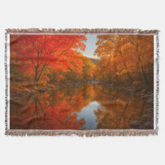 Autumn Lost Maples Throw Blanket - Fall Foliage  スローブランケット