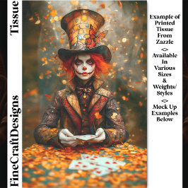 Autumn Mad Hatter Playing Cards DW8A Decoupage 薄葉紙