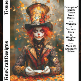 Autumn Mad Hatter Playing Cards DW8B Decoupage 薄葉紙
