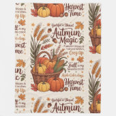Autumn magic harvest time stylish Blanket New Home フリースブランケット (正面)