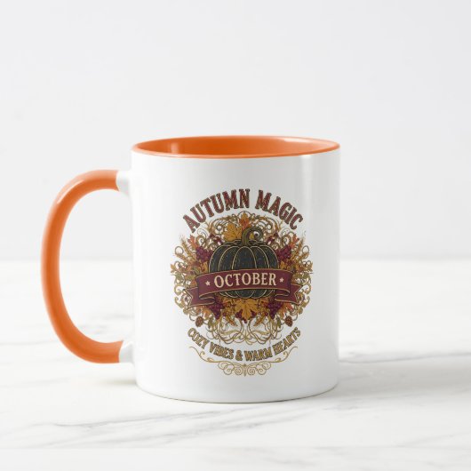 Autumn Magic October Mug – Cozy Fall マグカップ (左)