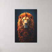 Autumn Majesty – Regal Lion with Autumn Mane キャンバスプリント (正面)
