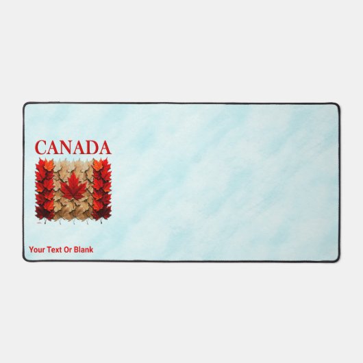 Autumn Maple Leaf Canadian Flag デスクマット (正面)