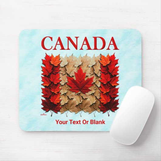 Autumn Maple Leaf Canadian Flag マウスパッド (マウス)
