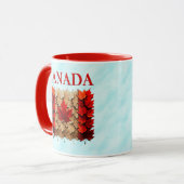 Autumn Maple Leaf Canadian Flag マグカップ (正面左)