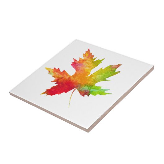 Autumn Maple Leaf Ceramic Tile タイル (側面)