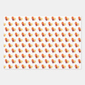 “Autumn Maple Leaves” Gift Wrap ラッピングペーパーシート (正面2)