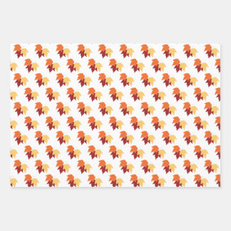 “Autumn Maple Leaves” Gift Wrap ラッピングペーパーシート