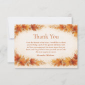 Autumn Maple Leaves Graduation Party サンキューカード (正面)