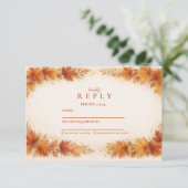 Autumn Maple Leaves Graduation Party 出欠カード (スタンド正面)