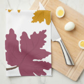Autumn Maple Leaves Modern  キッチンタオル (四つ折り)